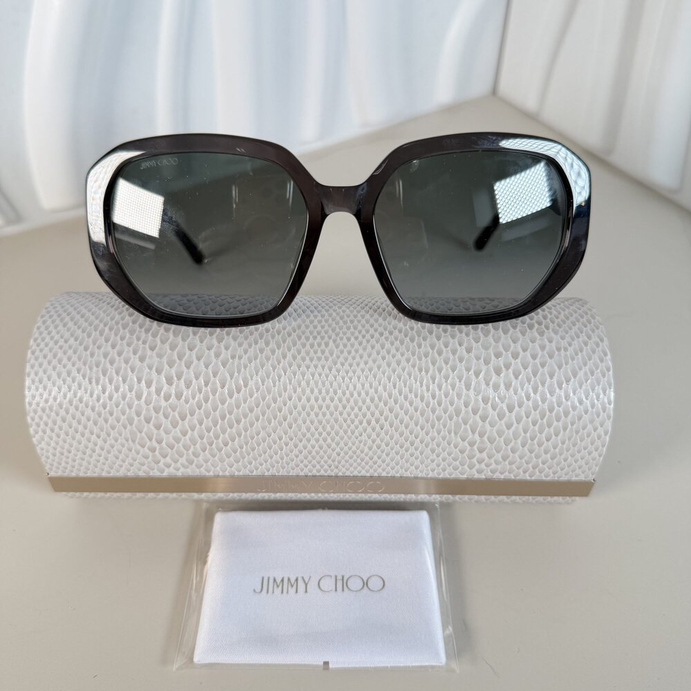 Jimmy Choo Karly/F/S 086/HA 57mm Havana Square Gradient Sunglasses
